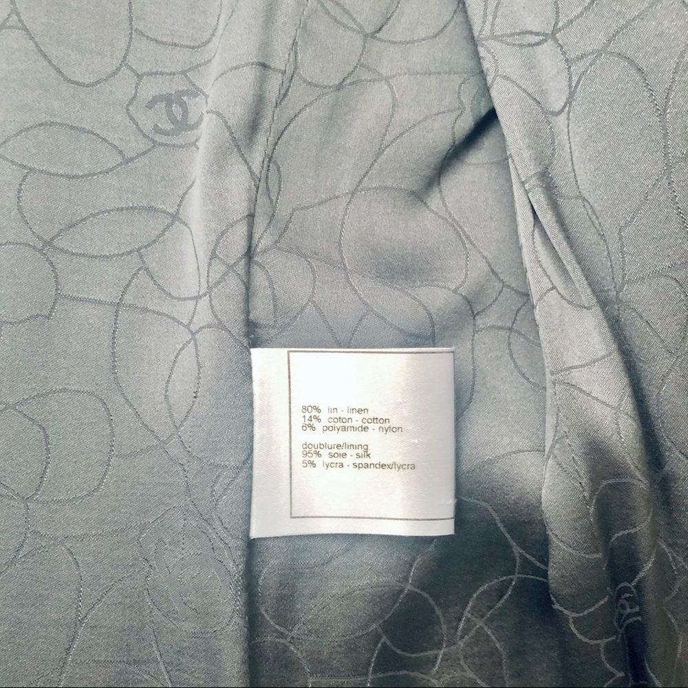HP! 🎉 CHANEL Blue Tweed Jacket Mid-length Coat FR 36 - Picture 9 of 11